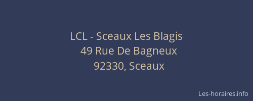 LCL - Sceaux Les Blagis