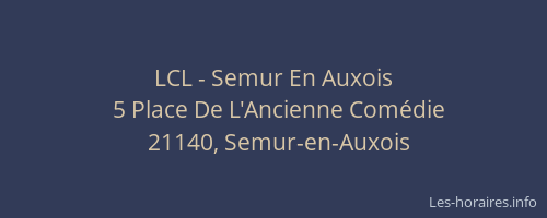 LCL - Semur En Auxois