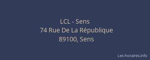 LCL - Sens