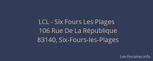 LCL - Six Fours Les Plages