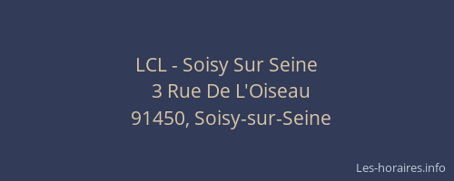 LCL - Soisy Sur Seine