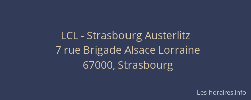 LCL - Strasbourg Austerlitz