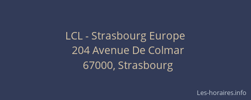 LCL - Strasbourg Europe