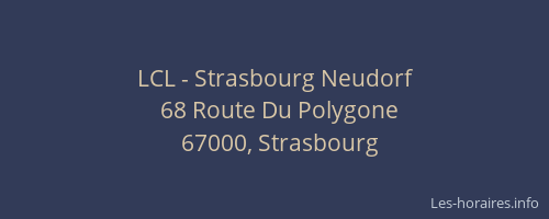 LCL - Strasbourg Neudorf