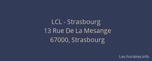 LCL - Strasbourg