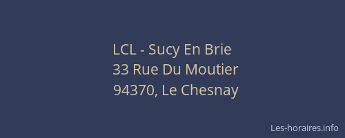 LCL - Sucy En Brie