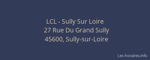 LCL - Sully Sur Loire