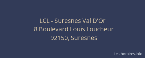 LCL - Suresnes Val D'Or