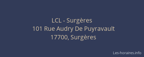 LCL - Surg&egrave;res