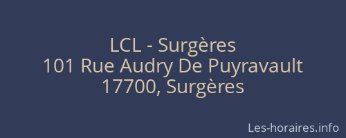 LCL - Surgères