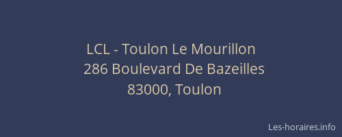 LCL - Toulon Le Mourillon