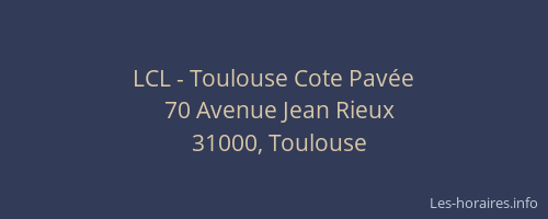 LCL - Toulouse Cote Pavée
