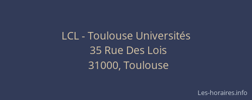 LCL - Toulouse Universités
