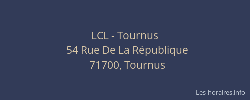 LCL - Tournus