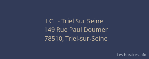 LCL - Triel Sur Seine