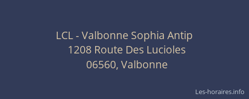 LCL - Valbonne Sophia Antip