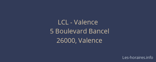 LCL - Valence