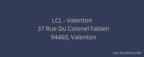 LCL - Valenton