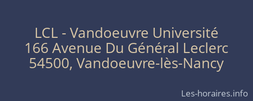LCL - Vandoeuvre Université