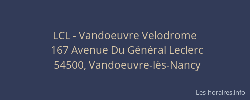 LCL - Vandoeuvre Velodrome