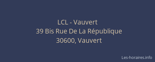 LCL - Vauvert