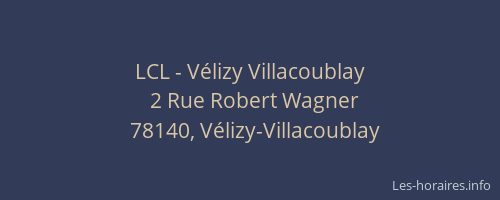 LCL - V&eacute;lizy Villacoublay