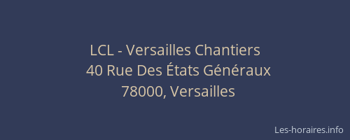 LCL - Versailles Chantiers
