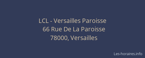LCL - Versailles Paroisse