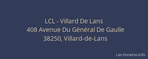 LCL - Villard De Lans