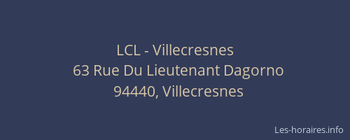 LCL - Villecresnes