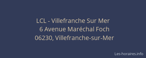 LCL - Villefranche Sur Mer