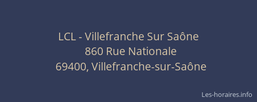 LCL - Villefranche Sur Saône