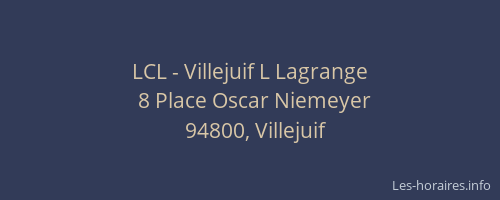 LCL - Villejuif L Lagrange