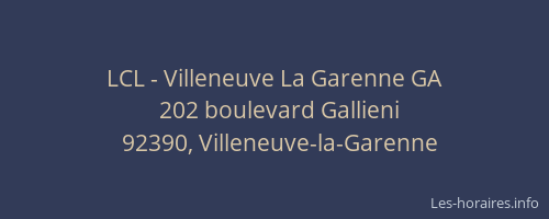 LCL - Villeneuve La Garenne GA
