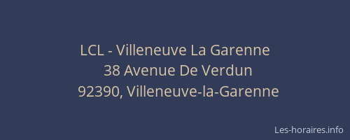 LCL - Villeneuve La Garenne