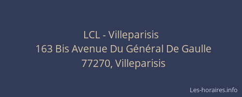 LCL - Villeparisis
