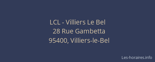 LCL - Villiers Le Bel