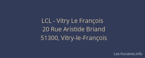 LCL - Vitry Le François