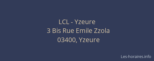 LCL - Yzeure