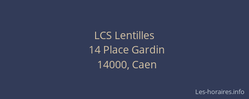 LCS Lentilles