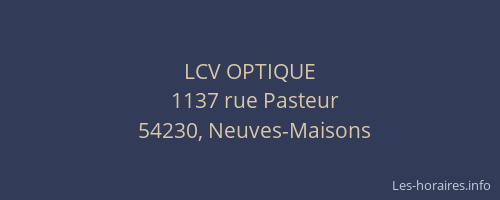 LCV OPTIQUE