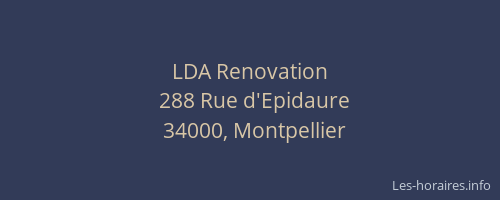 LDA Renovation