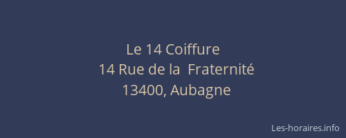 Le 14 Coiffure