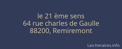 le 21 ème sens
