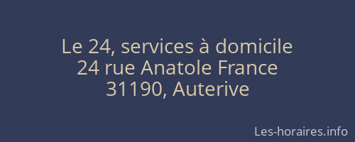 Le 24, services à domicile