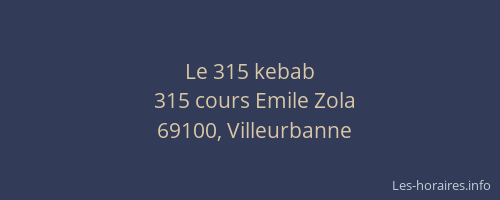 Le 315 kebab