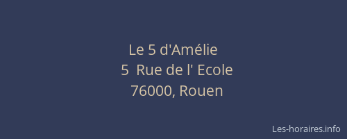 Le 5 d'Amélie