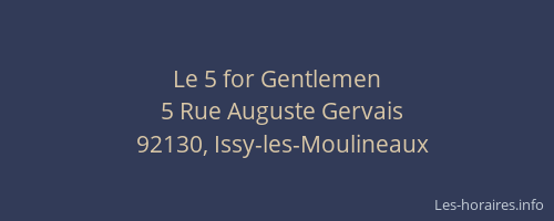 Le 5 for Gentlemen
