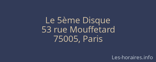 Le 5ème Disque