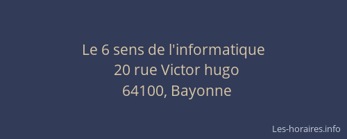 Le 6 sens de l'informatique
